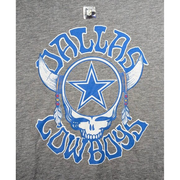 Homage Dallas Cowboys x Grateful Dead T Shirt Mens Size XL Football NFL Gray Tee - Picture 2 of 4